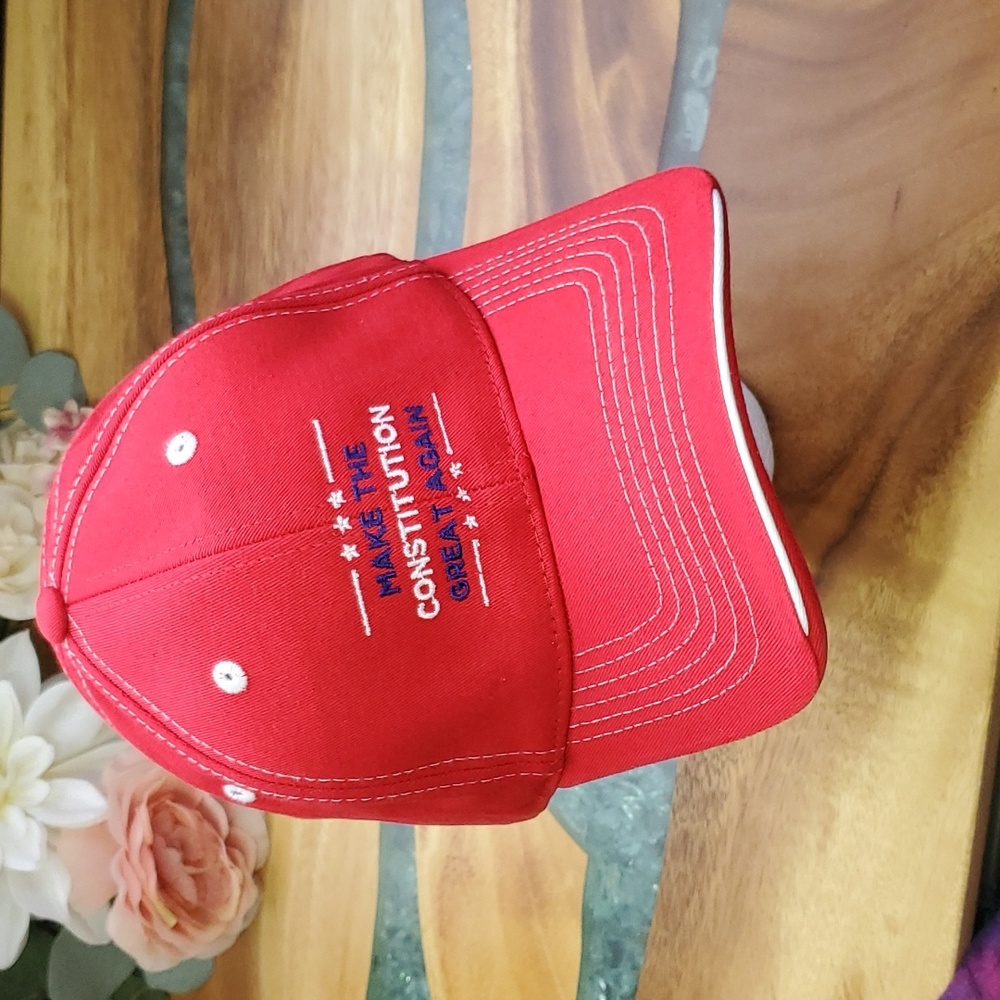 NEW 'Make The Constitution Great Again' Republican Red Baseball Hat | One Size
